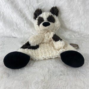 Demdaco Panda Bear Security Blanket Plush Lovey Soft Pita Baby Rattle Toy